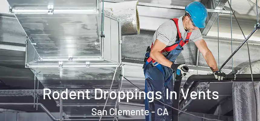 Rodent Droppings In Vents San Clemente - CA